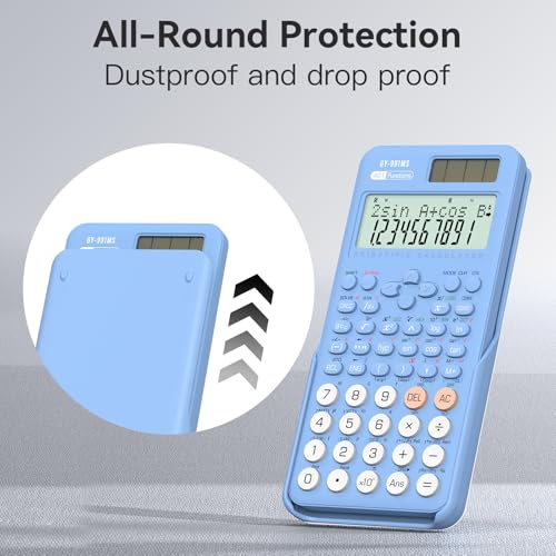 ROATEE Blue 991MS Scientific Calculator with 401 Functions, 2-Line Display