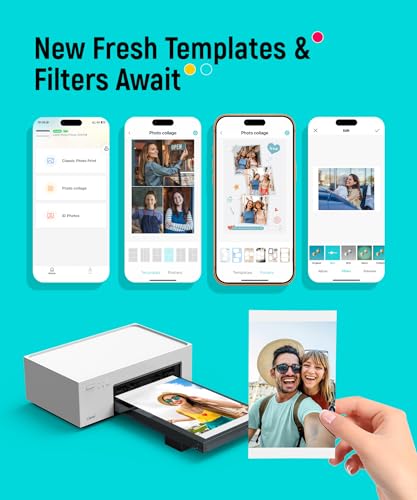 Liene 4x6 Photo Printer Portable Wi-Fi Smartphone Printer with 100 Sheets & 3 Cartridges