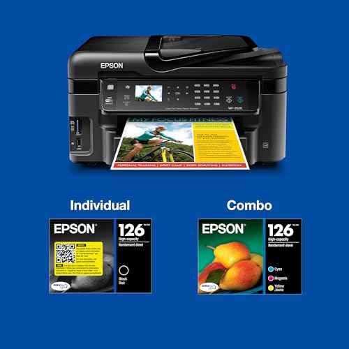 EPSON 126 DURABrite Ultra Ink Black Dual Cartridge For WF-3520, WF-3530, WF-3540, WF-520, WF-545, WF-630, WF-633, WF-635, WF-645, WF-7010, WF-7510, WF-7520, WF-840, WF-845 and other select models
