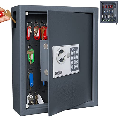 Durabox 40-Key Wall Mounted Key Safe with Digital Lock - Dark Grey