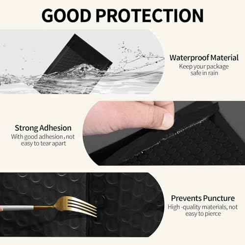 4¡¿8" Inch Bubble Mailers 50 Pack Small Bubble Mailers Waterproof Padded Envelopes Self Seal Adhesive Shipping Bags for Mailing Cards Jewelry Makeup and Small Business Packaging
