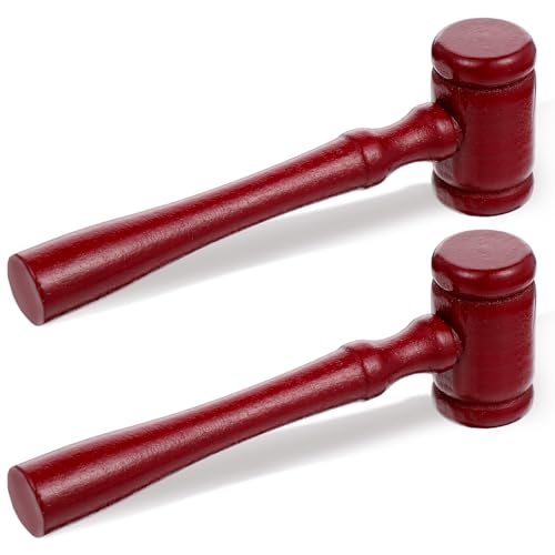 Mini Wooden Judge Gavel Set - Handcrafted Courtroom Mallets for Meetings & Auctions