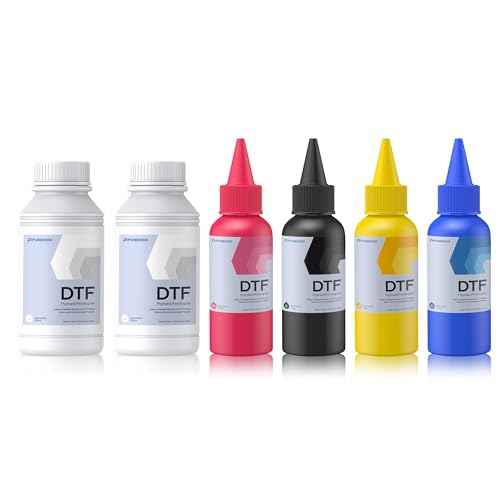 PUNEHOD DTF Ink 900ML - Premium DTF Transfer Ink for PET Film, Refill Ink for DTF Printer L1800 R1390 L805 L800 XP600 TX800, Size: 4 * 100ml(CMYK)+2 * 250ml(WW)