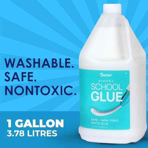 Darice School Glue ? 2-Pack 1 Gallon Craft Glues ? Washable and Safe Liquid Glue ? No Run Formula Dries Clear ? Multipurpose for Slime, Paper Mache, Arts and Crafts Projects, Back to School Supplies