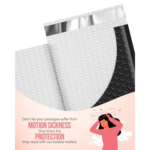 GSSUSA Black Bubble Mailers 4X8" 200 Pack, Usable Size 4X7" Padded Envelopes Small Shipping Mailer Strong Adhesion Bubble Envelope,Self-Seal Mailing Envelopes for Small Items, Business
