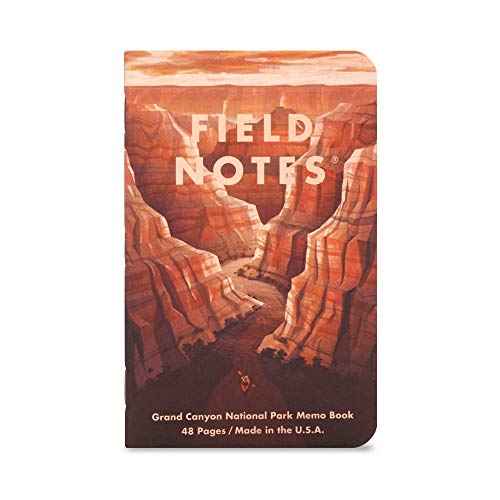 Field Notes: National Parks Series (Series B - Grand Canyon, Joshua Tree, Mount Rainier) - Graph Paper Memo Book 3-Pack - 3.5 x 5.5 Inch