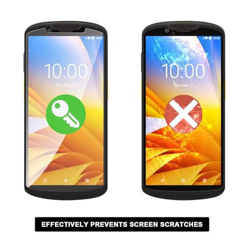 3pcs Tempered Glass Screen Protector for Zebra Symbol TC53 TC58 Handheld Barcode Scanner Mobile Computer, 9H Scratch-Resistant HD Protective Film