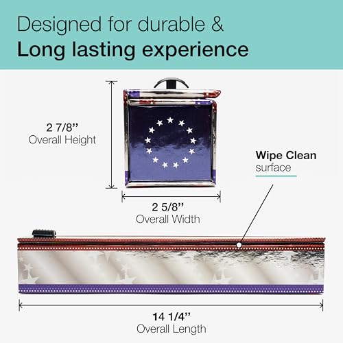 ChicWrap Patriotic Aluminum Foil Dispenser - Includes 12" x 30' Roll