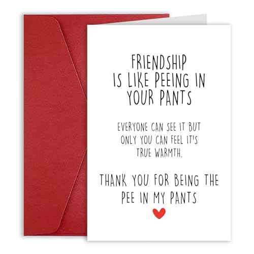 Funny Best Friend Birthday Card, Friendship Day Card for Men Women, Cute Bestie Card, Friendship Gift For Her, Friendship Thank you Card for Him Her