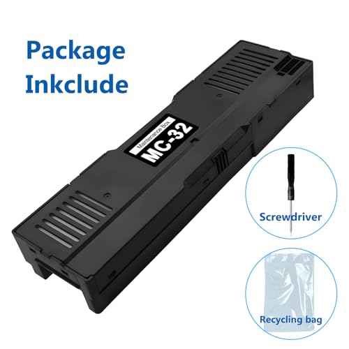 MC-32 Maintenance Cartridge Replacement for Canon Imageprograf TC-20 TC-20M TC-5200 TC-5200M, Upgraded MC32 Ink Maintenance Box Ink Waste Tank