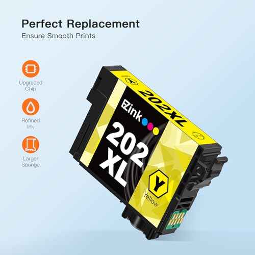 E-Z Ink Remanufactured Ink Cartridges Replacement for Epson 202 XL 202XL T202XL to use with Expression Home XP-5100 Workforce WF-2860 Printer Tray (2 Black, 1 Cyan, 1 Magenta, 1 Yellow)