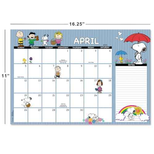 Current 2026-2027 PEANUTS Desk Calendar Pad, 11-Inch x 16-1/4-Inch Size, Large 24-Month Bookstore-Quality Calendars for Kitchen & Office
