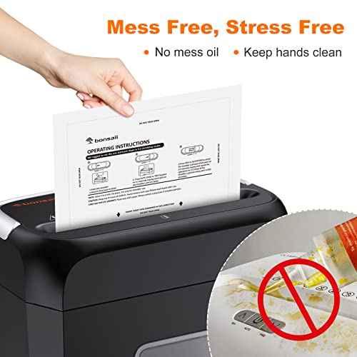 Bonsaii Paper Shredder Lubricant Sheets, 24-Pack (8.4 x 5.9 inch/Piece)