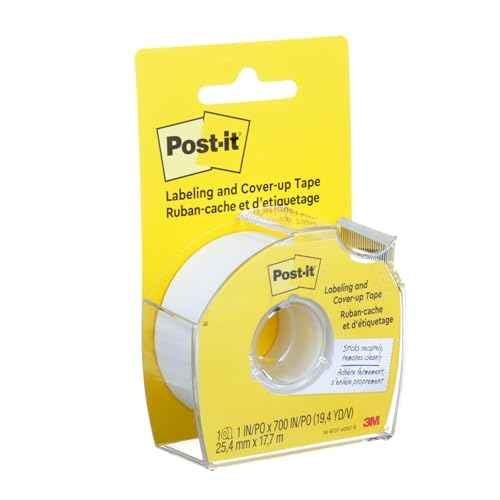 Post-it : Removable Cover-Up Tape, Non-Refillable, 1" x 700" roll -:- Sold as 6 Packs of - 1 - / - Total of 6 Each
