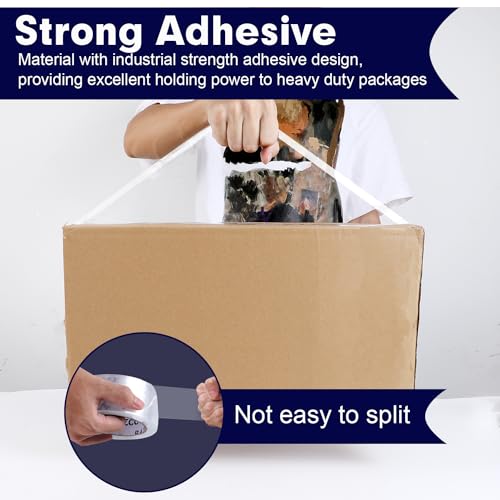 RAZCC Heavy Duty Packing Tape 36 Rolls 1.88" x 65 Yards Clear Dispenser Set