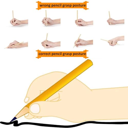 SANNIX 16-Pack Two-Finger Silicone Pencil Grips for Kids Handwriting - Left & Right Hand