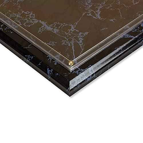 Fine Stationery Black Marble Award Plaque - Slide-In 8.5x11 Certificate or Diploma, Wall Frame