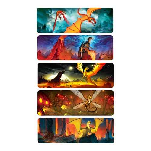 20 pcs Wings of Fire Bookmarks - from Wings of Fire Book 1-15 Author Tui Sutherland Bookmark Merchandise for Double-Sided, Durable, Waterproof Bookmark as Party Favor, Student Rewards