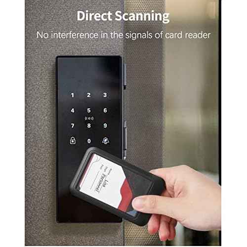 Uniclife 1 Pack Sliding ID Badge Holder Hard Black Vertical Plastic Card Case Protector Pouch with Clear Window for Office School ID Credit Cards Proximity Key Cards Driver¡¯s Licenses and Passes