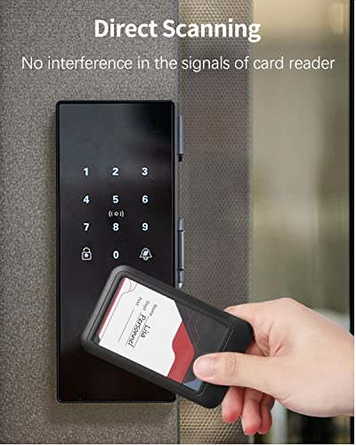 Uniclife 3 Pack Black Sliding Vertical Badge Holders for ID Cards & Access Passes