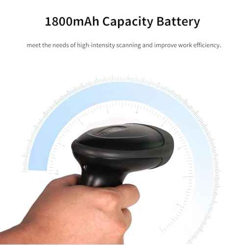 Barcode Scanner Wireless, Handheld Bar Code Scanner Versatile 2-in-1 (2.4Ghz Cordless & USB Wired) Book Scanner for Personal Library, Warehouse Inventory, Clothing Shops and More