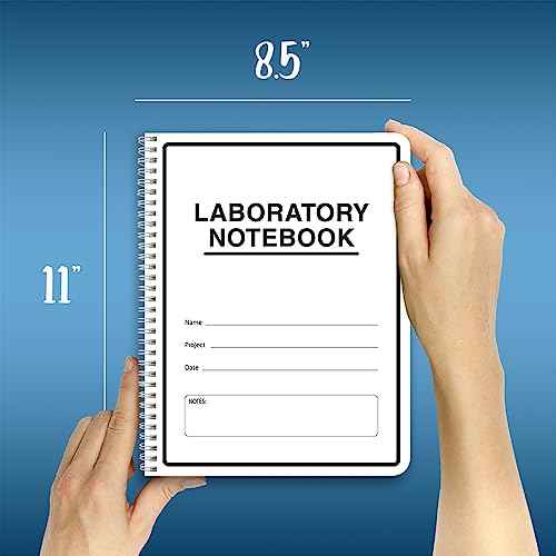 BookFactory Carbonless Lab Notebook/Laboratory Duplicator Book (Scientific Grid Format) - Contains Carbon Copies 8.5'' x 11''. 100 Sets of Pages, 200 Sheets Total [Wire-O Bound] (Made in USA)