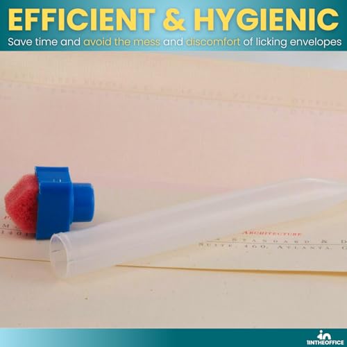 1InTheOffice Envelope Moistener - 4 Pack Water-Based Stamp Sealers for Envelopes