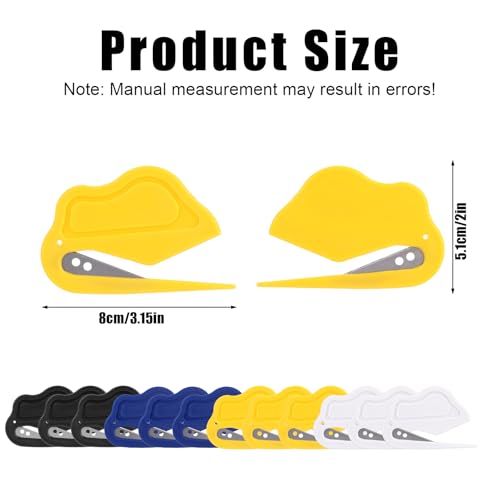 12 Pcs Envelope Letter Openers with Safety Concealed Blade - Durable, Portable Mail Slitter