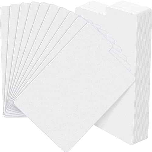 Henoyso 100 Pieces Comic Book Dividers with Tab with Tabs White Frosted Card Separator Plastic Dividers for Comic Book Storage Boxes Organize Comics Efficiently in Storage Boxes, 11.22 x 7.24
