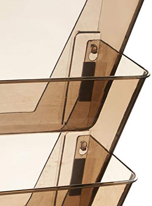 Officemate Wall File, Letter Size with Hanger Set, Smoke, Comes in 3 Pack (21443)