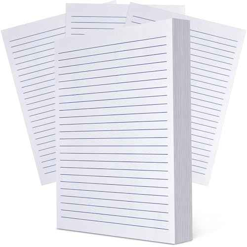 Yeaqee 200 Sheets Raised Lines Paper for Handwriting Portrait Handwriting Kindergarten Writing Paper for Kids Teachers Sensory with Line, 11.02 x 7.87 Inches White