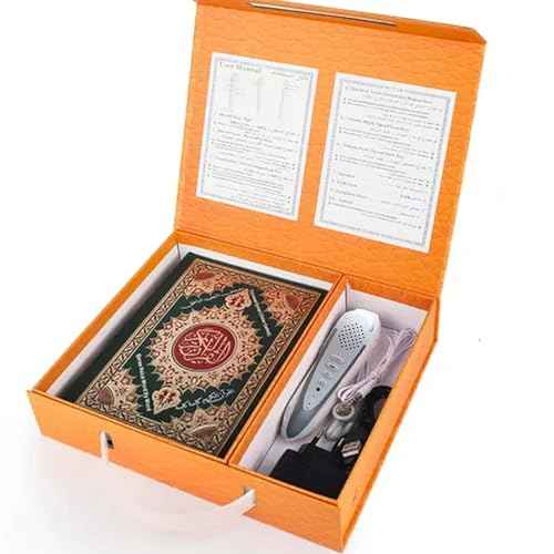 Quran Reading Pen Ramadan Digital 16GB Memory Downloading Reciters and Languages English Arabic Urdu French Spanish German etc,with 6 Holy Quran Books for Kid and Arabic