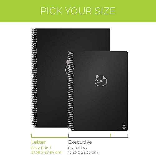 Rocketbook Panda Planner Reusable Smart Pages, Executive Size 6x8.8, Midnight Blue - Daily, Weekly & Monthly Pages, App-Connected, Erasable, Ideal for Motivational Journaling, Goal Setting & Digital Organization