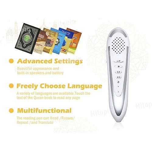 Ramadan Digital Pen Quran Talking Reader Word by Word Function Holy Qur'an Pen with English Arabic Urdu French Spanish German etc. 5 Small Books