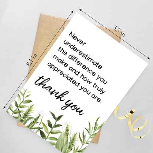 Employee Thank You Card, Appreciation Card for Coworker Boss Staff, Never Underestimate The Different You Make...