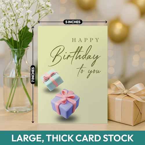 20 Pack Assorted Birthday Cards with Envelopes ? Large 5 x 7 in, Happy Birthday Cards Bulk with Greetings Inside, Boxed Set with Cute, Funny Designs for Women, Men, Adults