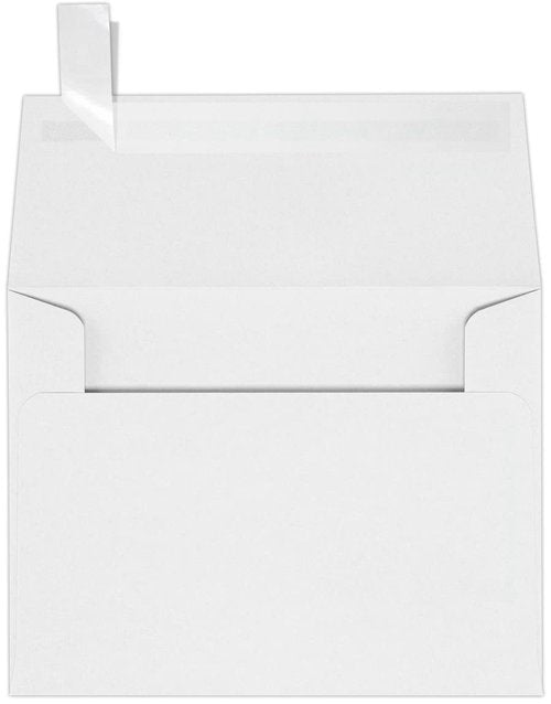 LUXPaper A2 Invitation Envelopes | Peel & Press | 4 3/8" x 5 3/4" | White | 24lb. Text | 500 Qty