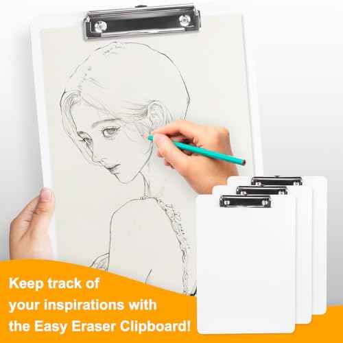 Dry Erase Wood Clipboard 30 Pack, Hardboard Clip Board 8.5x11 for Classroom, Students, Kid, Size 9" x 12.5", Double-Sided White Board, with Low Profile Clip, Office & School Supply
