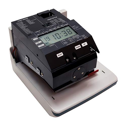 uPunch CR1000 Digital Time Clock and Date Stamp for Small Business - Employee Time Tracking System with 50 Cards