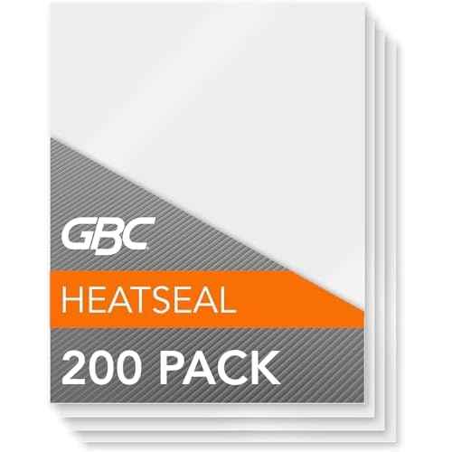 GBC Laminating Sheets, Thermal Laminating Pouches Letter Size, 3mil, HeatSeal Crystal Clear, 200 Pack (3202062)