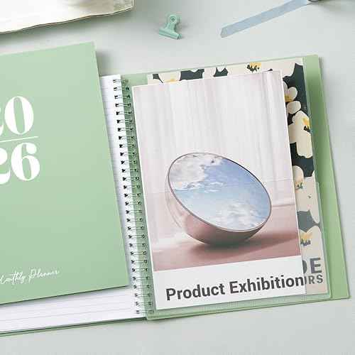 Monthly Planner 2026 - Monthly Planner/Calendar from JAN. 2026 - DEC. 2026, with Inner Pocket, Colorful Tabs, Twin-Wire Binding