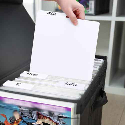 Comic Book Dividers, 25 Pack Cardboard Comic Book Dividers with Tabs for Comic Book Storage Box