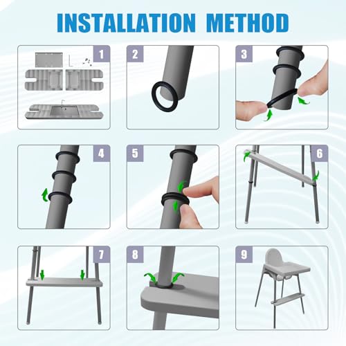 Adjustable Foot Rest for IKEA Antilop High Chair – Baby Footrest, Easy Install
