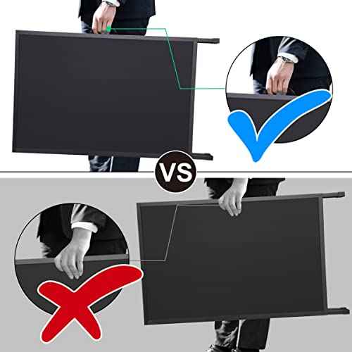 Heavy Duty Slide-in Folding Sandwich Board A-Frame Sidewalk Sign 24x36 Inch Black Coated Steel Metal Double-Sided Pavement Sign (Frame only)