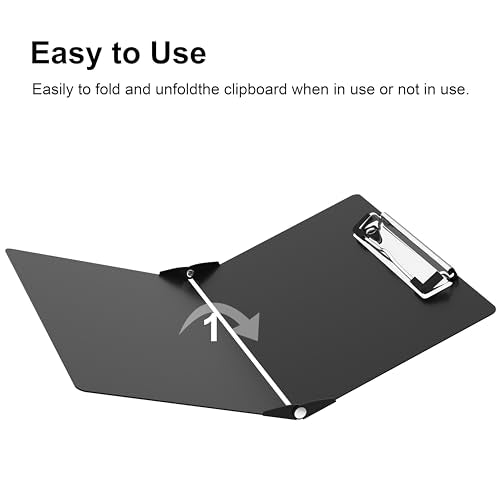 SC Nursing Clipboard with Center Fold – Aluminum Nurse Clip Board Set, Black Edition (Sepsis/SIRS)