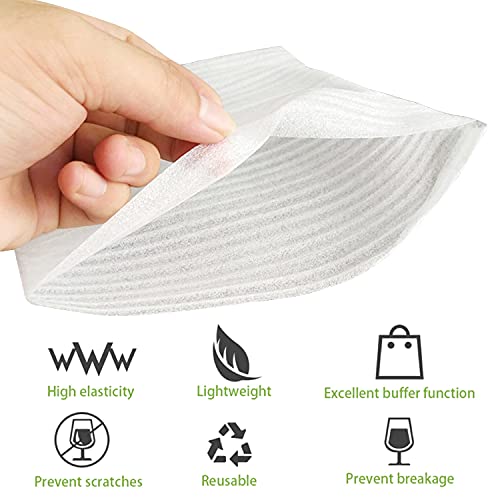Foam Pouches & Wrap Sheets,4 Sizes 80 Count Sheets Cushioning for