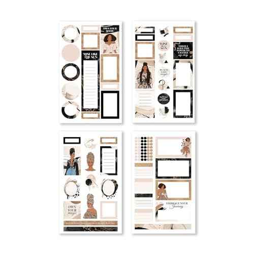 Rongrong Black Girl Magic Planner Stickers Book Volume 2 for Planners, Calendars, Journals, Vision Boards and Projects ? Premium Quality, Hand Drawn ? Scrapbook Accessories - 24 Pages
