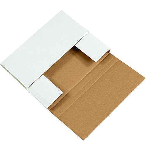 BOX USA BM1081 10 1/4"L x 8 1/4"W x 1 1/4"H, White (Pack of 50)