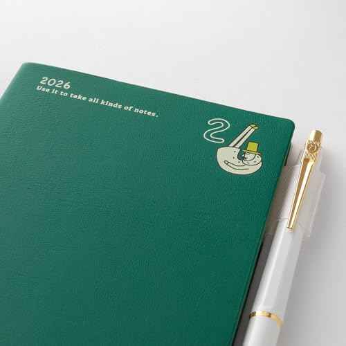 Midori Pocket Diary 2026 A6 Weekly Limited Edition Bookmark with Ojisan Pattern 22371006 (Starts from January 2026)