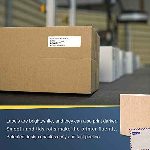 BETCKEY - Compatible Address Labels Replacement for Brother DK-1201 (1-1/7" x 3-1/2"), Use with Brother QL Label Printers [20 Rolls/8000 Labels]